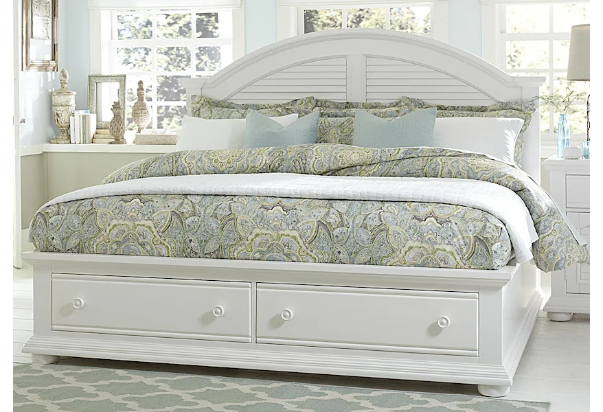 Summer House Queen Storage Bed by Liberty Furniture at Esprit Decor Home Furnishings